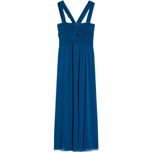 Long Jersey Tulle Dress Style Stilla , female, Sizes: M, XS - Pennyblack - Modalova