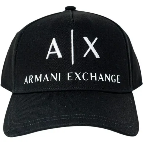 Schwarze Kappe mit Schnallenverschluss - Armani Exchange - Modalova