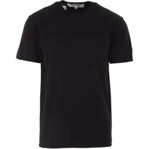 T-shirt with Pixel Logo Patch , male, Sizes: M, S - Comme des Garçons Play - Modalova