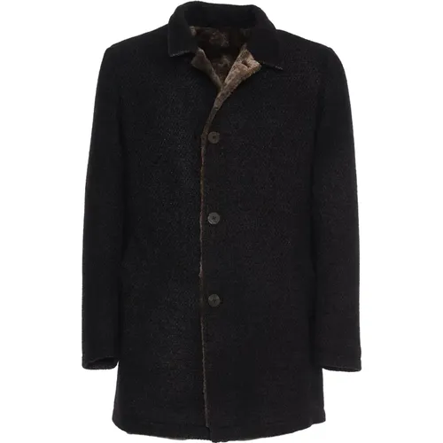 Sophisticated Wool Coat in Grey/Blue , male, Sizes: 2XL, S, M, XL - Gimo's - Modalova