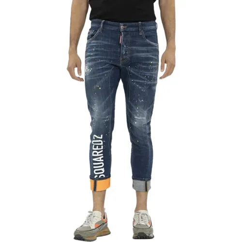Edgy Biker Jeans , male, Sizes: L - Dsquared2 - Modalova