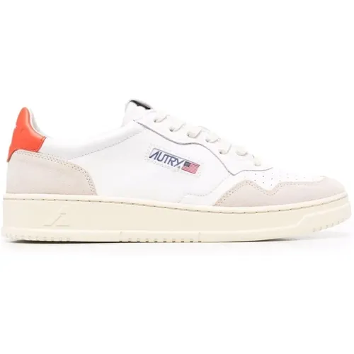 White Medalist Low Sneakers Leather Suede , male, Sizes: 7 UK, 6 UK - Autry - Modalova