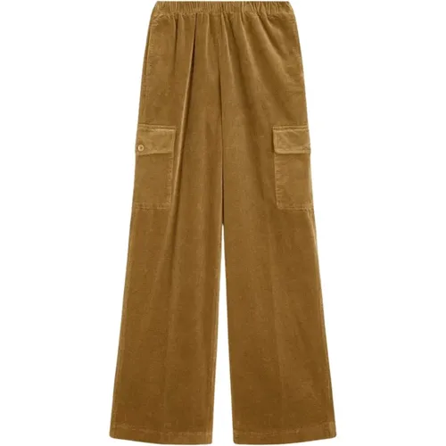 Cargo Velvet Pants Straight Leg , female, Sizes: 2XS, S, XS - Aspesi - Modalova