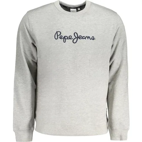 Grauer Baumwollpullover mit langen Ärmeln , Herren, Größe: S - Pepe Jeans - Modalova