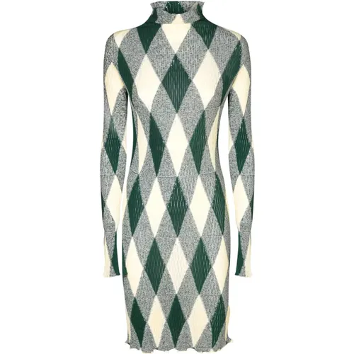 Womens Clothing Dress Green Ss24 , female, Sizes: M, S - Burberry - Modalova