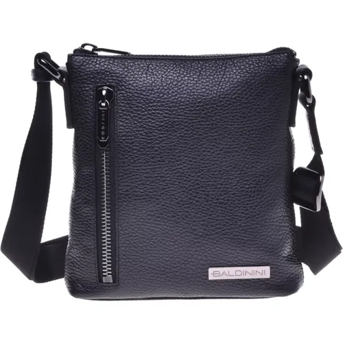 Crossbody bag in tumbled leather , male, Sizes: ONE SIZE - Baldinini - Modalova