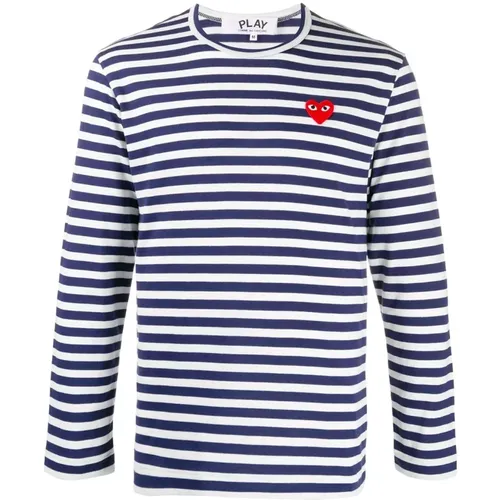 Long Sleeve T-Shirt , male, Sizes: M, S, L, XL - Comme des Garçons Play - Modalova