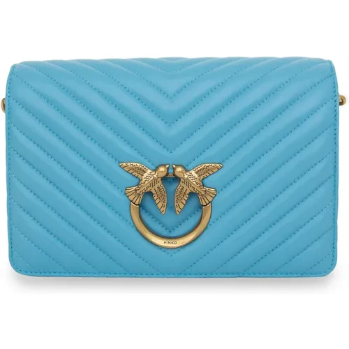 Love Bag Borse Azzurro - Stilvoll und trendy , Damen, Größe: ONE Size - pinko - Modalova