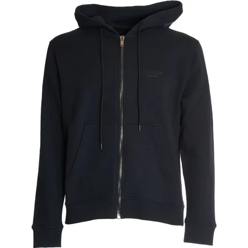 Blauer Regular Hoodie für Männer , Herren, Größe: L - Dondup - Modalova