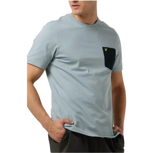 Herren Kontrasttaschen T-shirt , Herren, Größe: S - Lyle & Scott - Modalova