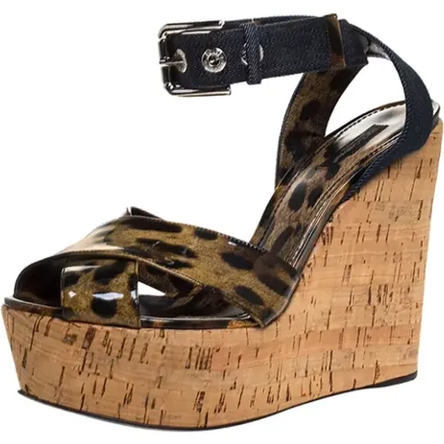 Pre-owned Denim sandals , female, Sizes: 8 UK - Dolce & Gabbana Pre-owned - Modalova