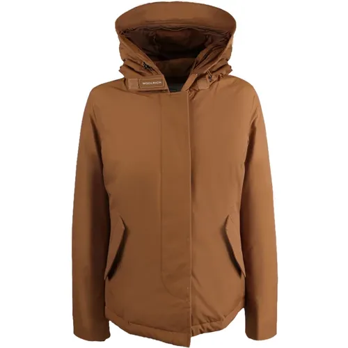 Klassische Jacke Baumwolle Polyamid Mix , Damen, Größe: S - Woolrich - Modalova