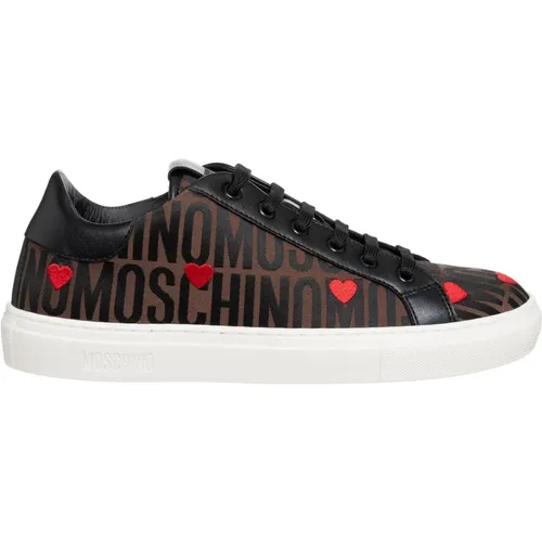 Logo Sneakers Multicolour Lace Closure , female, Sizes: 6 UK, 4 UK, 5 UK, 3 UK - Moschino - Modalova