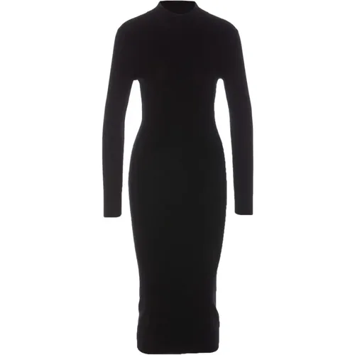 Schwarzes Merino Mock Neck Kleid,Gemütliches Strickkleid mit Mock Turtleneck - Michael Kors - Modalova