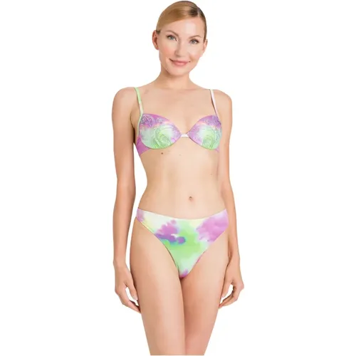 Multicolour Sea Clothing Bikini with Strass , female, Sizes: M, S - Twinset - Modalova