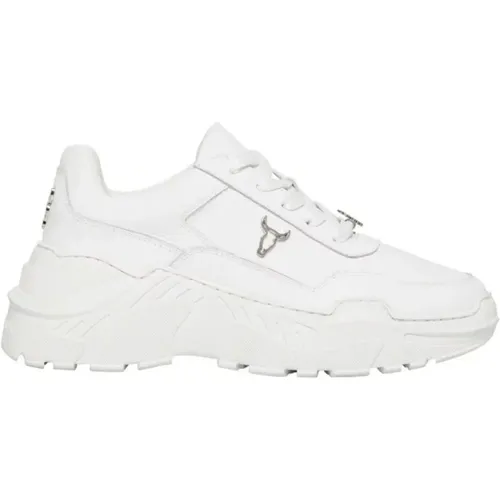 Weiße Ledersneakers für Damen mit kontrastierendem Logo - Größe 40 , Damen, Größe: 41 EU - Windsor Smith - Modalova