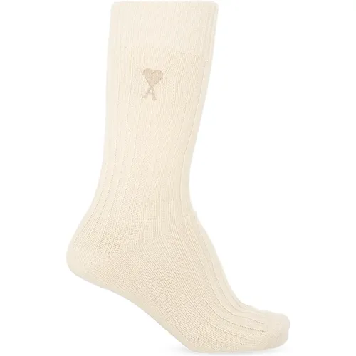 Socken mit Logo , Herren, Größe: XS - Ami Paris - Modalova