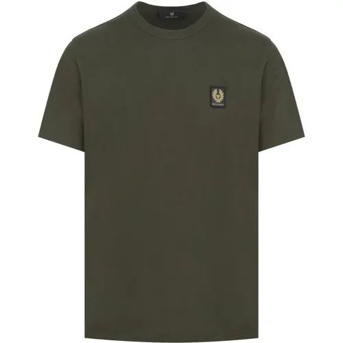 Logo Patch Cotton T-Shirt , male, Sizes: S - Belstaff - Modalova