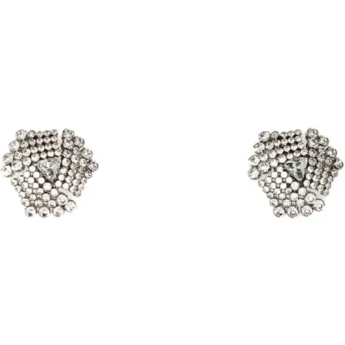 Metal Embellished Earrings , female, Sizes: ONE SIZE - Alessandra Rich - Modalova