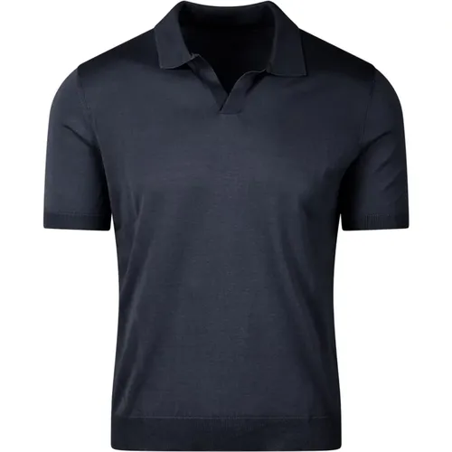 Seidenstrickpolo Shirt Ss24 , Herren, Größe: XL - Tagliatore - Modalova