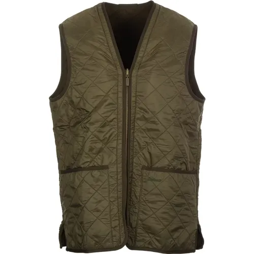 Grüner Polarquilt Waistcoat Zip Mantel , Herren, Größe: S - Barbour - Modalova