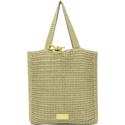 Crochet Shopper Bag with Removable Pouch , female, Sizes: ONE SIZE - Gianni Chiarini - Modalova