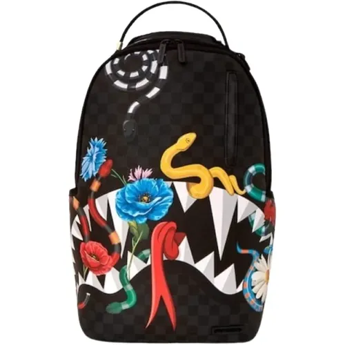 Black Leather Backpack , unisex, Sizes: ONE SIZE - Sprayground - Modalova