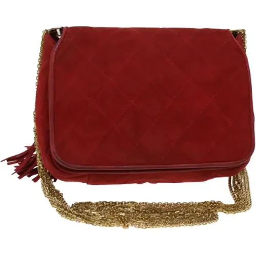 Pre-owned Suede Leather Shoulder Bag , female, Sizes: ONE SIZE - Chanel Vintage - Modalova