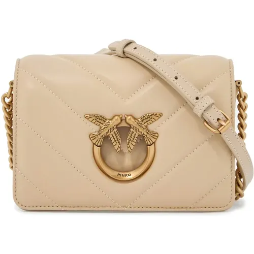 Gesteppte Nappaleder Love Bag Click - pinko - Modalova