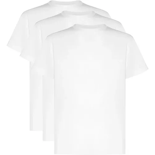 Weiße Logo Patch T-shirts 3er-Pack , Herren, Größe: XL - Jil Sander - Modalova