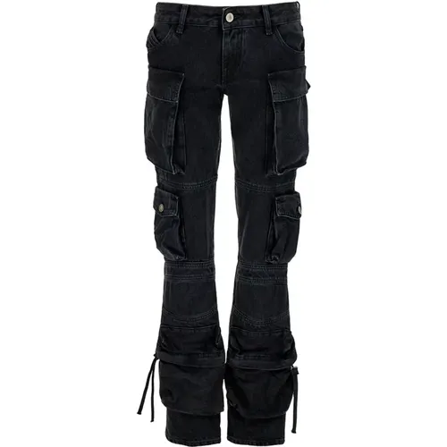 Schwarze Cargo-Jeans Mit Niedriger Taille,Schwarze Skinny Multitask Hose Essie - The Attico - Modalova