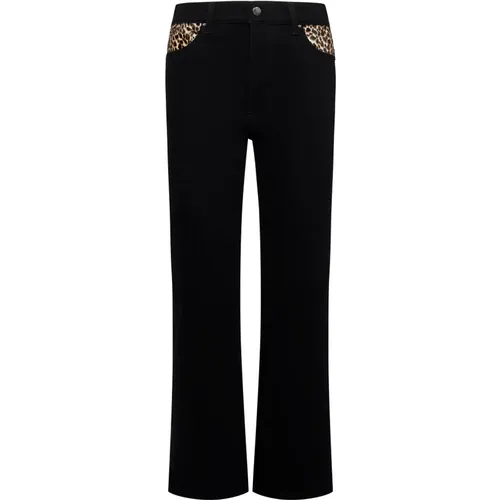 Leopard Pocket Straight Jeans , female, Sizes: W26, W27 - Amiri - Modalova