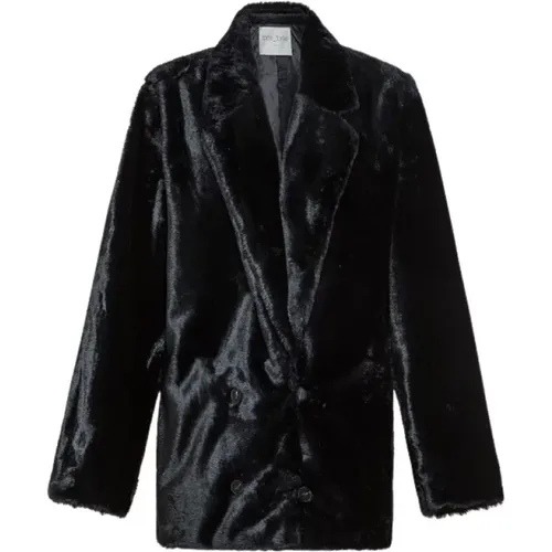 Chic Eco Fur Peacoat , female, Sizes: S, XS - Forte Forte - Modalova