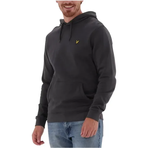 Herren Pullover Hoodie Sweater,Hoodies,Kapuzenpullover Mid Layers,Grüner Pullover Hoodie für Männer,Taupe Pullover Hoodie für Herren,Kapuzenpullov - Lyle & Scott - Modalova