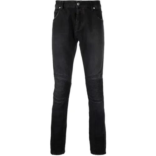 Luxuriöse schwarze Denim-Jeans - Balmain - Modalova
