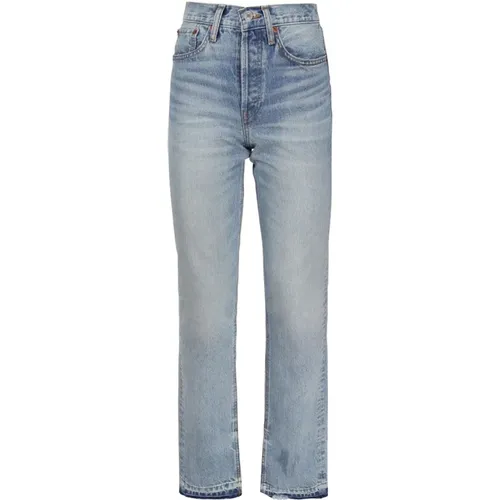 Straight Jeans , female, Sizes: W30, W24, W28 - Re/Done - Modalova