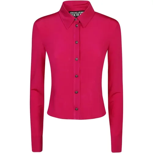 Fuchsia Damenhemd Aw24 , Damen, Größe: 2XS - Versace Jeans Couture - Modalova