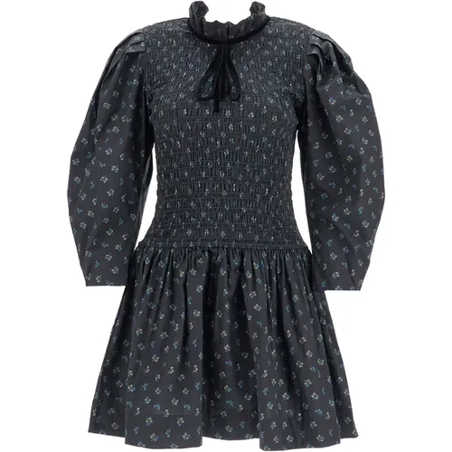 Blumendruck Smock Mini Kleid , Damen, Größe: XS - Ganni - Modalova