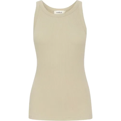 Grünes Tanktop Slsimone Spray , Damen, Größe: 2XL - Soaked in Luxury - Modalova