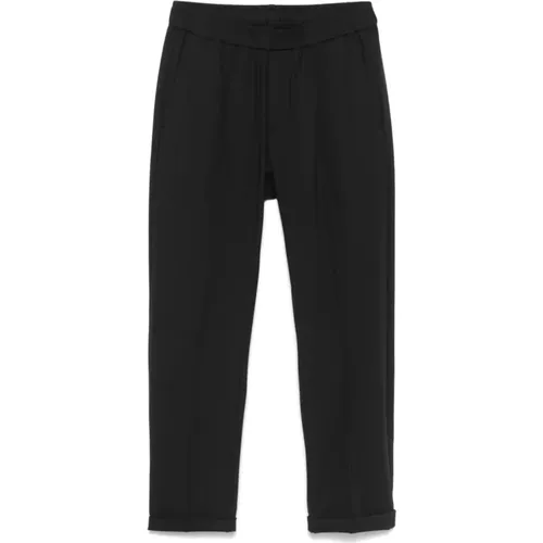 Elasticated Waistband Trousers , male, Sizes: W32, W33 - Pmds - Modalova