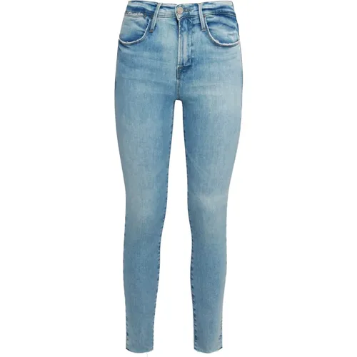 Le High Skinny Jeans Degradable , Damen, Größe: W28 - Frame - Modalova