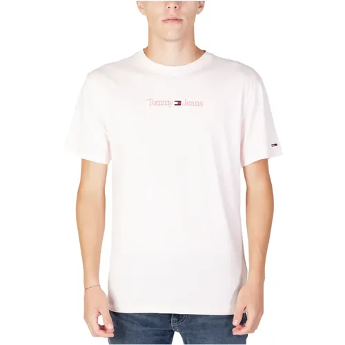 Herren Klassisches T-Shirt mit Kleinem Text , Herren, Größe: XL - Tommy Jeans - Modalova