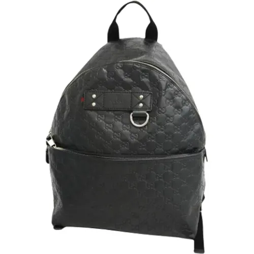 Pre-owned Leather backpacks , male, Sizes: ONE SIZE - Gucci Vintage - Modalova