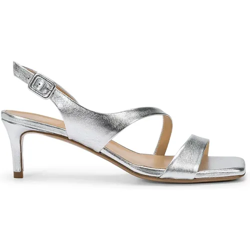 Ayana Nalux Silver Leather Sandals , female, Sizes: 7 UK, 3 UK, 5 UK - Guglielmo Rotta - Modalova