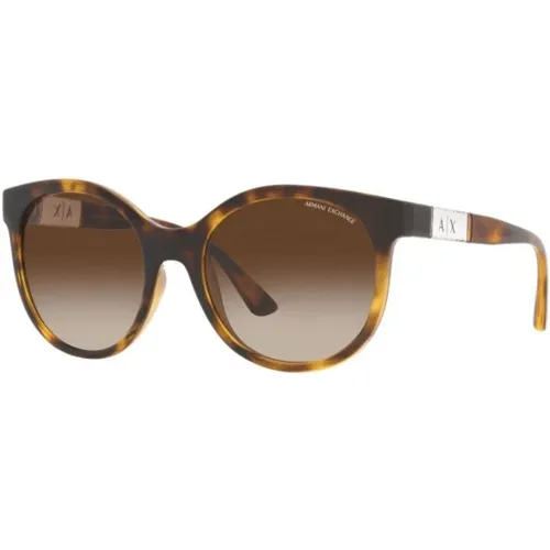 Braune Azetat Sonnenbrille für Frauen - Armani Exchange - Modalova