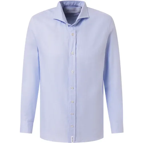 Blaues Chambray Formales Hemd , Herren, Größe: 3XL - BALDESSARINI - Modalova