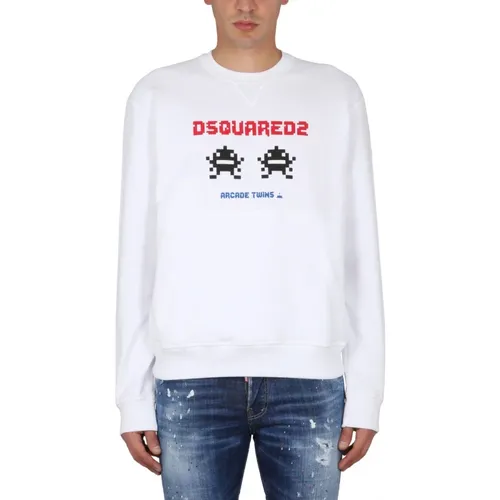 Sweatshirt mit Logo-Print , Herren, Größe: L - Dsquared2 - Modalova