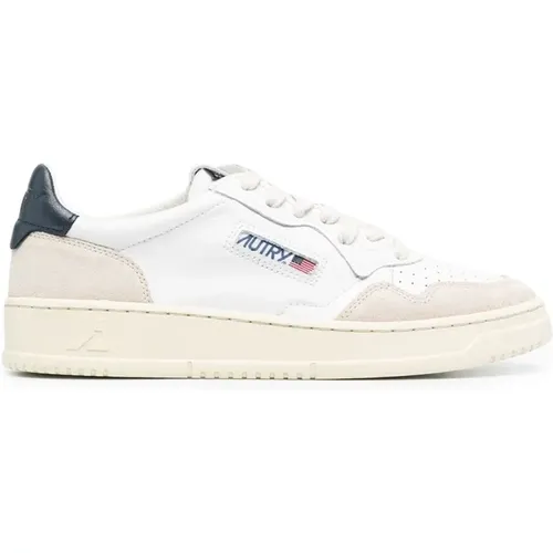 White Medalist Suede-Panel Sneakers , male, Sizes: 9 UK, 6 UK, 7 UK, 10 UK, 8 UK, 11 UK, 12 UK, 5 UK, 3 UK - Autry - Modalova