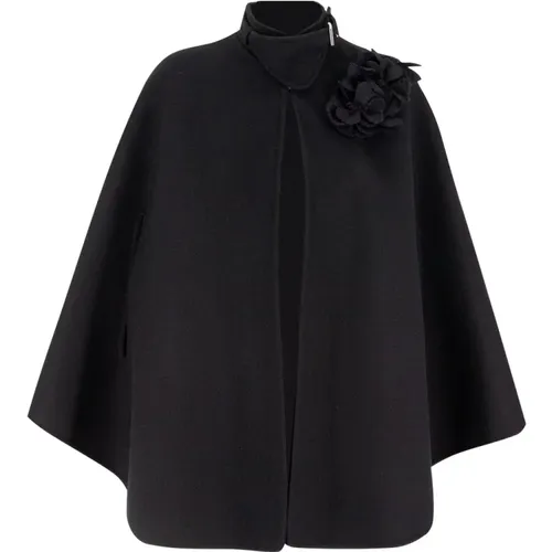 Blumenapplikation Poncho Mantel - Ermanno Scervino - Modalova