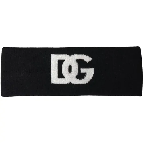 Knitted Headband Cap White , male, Sizes: ONE SIZE - Dolce & Gabbana - Modalova